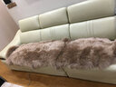 冬季羊毛沙发垫 欧式 真皮沙发垫 坐垫防滑 加厚 整张羊皮垫子组合贵妃毛绒沙发垫飘窗垫毯 豆沙色 澳洲2p70*200cm 实拍图