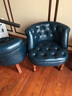 堂和聚（tangheju）沙发椅时尚真皮老虎椅休闲椅美式乡村单人小沙发小户型阳台 仿古红-实木雕花圆形茶几 单人位 实拍图