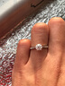 喜钻现货闪发-铂金钻戒女求婚结婚钻石戒指六爪婚戒送女友生日礼物 PT950铂金共80分IJ色SI 实拍图