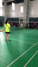 2022新款羽毛球服套装男女夏短袖短裤上衣速干羽毛球裤比赛队服网球运动衣服团购印字定制 A3860男绿色套装 M 实拍图