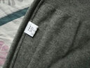 恒源祥100%纯羊绒衫男V领毛衣秋冬季厚款中青年纯山羊绒套头针织衫男 浅灰 L 【建议120-140斤】 实拍图