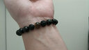 百老石 天然彩虹眼黑曜石雕刻珠双貔貅手链 虎眼石男女款手串10mm-16mm  彩虹眼双貔貅手链（10mm） 实拍图