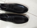 金利来（Goldlion）男鞋新款商务正装系带皮鞋男隐形内增高小码男士系带婚鞋36 37码 黑色 40-比国内品牌皮鞋偏大一码 实拍图