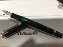 百利金 德国原装进口Pelikan钢笔M400双色雕花笔尖14K金笔墨水笔签字笔商务签名笔节日礼物 黑色 M尖 实拍图