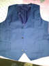 海派浩宇 西装马甲男修身商务正装马褂无袖高级感西服马夹背心职业装坎肩 蓝色马甲 2XL (180) 推荐65-72KG 实拍图