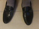 宾度（J.Benato）【品牌旗舰】休闲鞋男士套脚商务皮鞋耐磨驾车鞋舒适豆豆鞋 黑色 41 实拍图