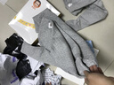 恒源祥 儿童保暖内衣三层夹棉加厚新款内衣套装男女童棉秋衣秋裤空气层 男圆领【深灰】三层夹棉套装 120 建议高105-120重30-40斤 实拍图