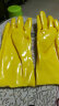 谋福 黄色棉毛浸塑劳保劳防PVC手套 防水防油防污耐酸碱 实拍图