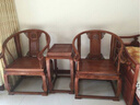 善匠良品 红木家具非洲花梨（学名：刺猬紫檀）皇宫椅子三件套实木沙发圈椅组合太师椅 皇宫椅单把( 带坐垫) 实拍图