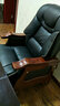 粤尚邦（YUE SHANG BANG）老板椅真皮商务电脑椅家用大班椅可躺总裁座椅人体工学椅子办公椅 黑色牛皮加按摩带搁脚 实拍图