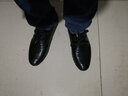 蜘蛛王男鞋2025秋季新款商务休闲鞋男士韩版真皮皮鞋男百搭潮流鞋子 黑色套脚 43 实拍图