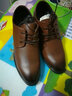 巴图腾男士皮鞋男正装商务真皮内增高青年大码46西装结婚新郎鞋春季新款 内增高款-棕色 40 实拍图