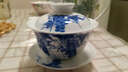 长物居茶具三才杯盖碗盖杯景德镇纯手工手绘青花瓷功夫茶具景德镇礼盒装 葡萄 实拍图