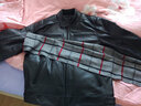 PERCOOL 真皮皮衣男头层牛皮夹克秋冬帅气摩托车机车服立领皮外套骑行服 黑色净版（布马甲） 3XL号（170斤-180斤） 实拍图