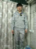能盾劳保工作服男装套装春秋长袖汽修电焊工工装可定制工衣厂服 【升级版】浅灰色套装 XL 实拍图