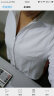 蔚曼（Veevmand）中长款白衬衣女100%棉纯棉衬衫长袖外穿春秋装新款打底内搭女上衣 白色加绒(冬款) XXL 实拍图