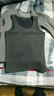 续点保暖背心男加绒加厚棉背心男士U领秋冬季紧身无袖修身贴身打底内搭内穿白色背心坎肩马甲 浅灰色 M（90-115斤左右） 实拍图