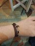 KIEL JAMES PATRICK美国进口饰品学生闺蜜情侣手链皮革皮质多圈手环男女款情人节礼物 Mahogany Plank 均码 实拍图
