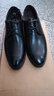 金利来（Goldlion）男鞋新款商务正装系带皮鞋男隐形内增高小码男士系带婚鞋36 37码 黑色 39-比国内品牌皮鞋偏大一码 实拍图