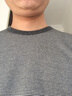 朵彩男女款中老年保暖内衣套装牛奶绒情侣内衣加厚条纹天然彩棉 深麻灰/白[圆领-男] XL 实拍图