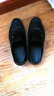 沙驰男鞋羊皮皮鞋男士套脚商务休闲鞋单鞋透气鞋子 黑色 40 实拍图