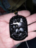 可塘明珠 配鉴定证书天然黑曜石十二生肖吊坠本命年男女士项链 乌金款项坠 实拍图