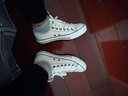 人本 春秋平底板鞋经典帆布鞋百搭布鞋潮牌港风休闲男鞋子 白棕 39 男 实拍图