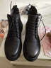 AOSENTU马丁靴男头层牛皮中高帮男靴男鞋潮流时尚雪地靴冬季保暖加绒棉鞋 系带单鞋957 40 实拍图