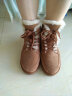 AU&MU澳洲冬季羊皮毛一体雪地靴女保暖防滑加绒棉鞋男女士大码短筒靴子 栗色 【男女款】【羊皮毛一体】1920 36 U5 实拍图