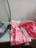 依嫚诗送礼大红性感薄吊带睡裙睡袍浴袍春秋仿真丝家居服两件长袖睡衣女 抹胸款西瓜红套装(睡裙+睡袍) XL(110-125斤) 实拍图