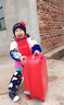 yitongxiang迪士尼儿童可坐拉杆箱爱莎公主行李箱万向轮旅行男女童登机箱 漫威蜘蛛侠-20英寸拉链 实拍图