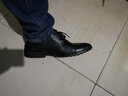 蜘蛛王男鞋2025秋季新款商务休闲鞋男士韩版真皮皮鞋男百搭潮流鞋子 黑色套脚 43 实拍图