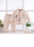 芭咪乐婴儿棉衣宝宝衣服外出服保暖彩棉新生儿衣服套装 浅咖色中开 73码(6-12个月) 实拍图
