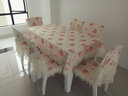 温恋 浪漫时尚小碎花桌布餐桌椅垫田园蕾丝方桌茶几布艺餐桌布椅垫 镜中花 桌布130*180cm含花边 实拍图