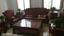 一舍 红木家具非洲花梨学名：刺猬紫檀实木沙发组合中式客厅别墅素面雕花冬夏两用大奔沙发国潮 1+1+3+茶几+2边几+方几）烫蜡 实拍图