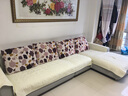 益丽丝（yilisi） 四季沙发垫套装布艺实木沙发坐垫子欧式双面全棉可水洗定制 紫荆花-米白 90*70cm单片 实拍图