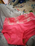 浪莎女士内裤女纯棉高腰大码收腹提臀透气内裤女全棉三角短裤 8109高腰大红 4条 L (建议2.1-2.2尺腰围) 实拍图