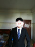 纱格西服套装男 商务修身正装职业工作男士西装套西 新郎结婚礼服 黑色2扣 S (165) 实拍图