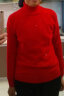 皮皮狗 高领套头 打底羊绒衫基础新款毛衣打底羊绒针织衫 463红色 L(105) 实拍图
