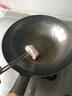 老式平底铁锅木头柄炒菜锅纯铁炒锅爆炒铁锅补铁锅电磁炉炒锅带炒勺马勺 30CM 老式平底铁锅 送炒勺 实拍图
