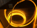 V-POWER LED灯带贴片超高亮SMD3528背景灯支架220V暗槽灯软线国标灯条 1米黄光 升级双排灯珠 实拍图