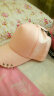 士丹熊新款韩版帽子个性别针破洞长尾棒球帽鸭舌帽子时尚男女潮遮阳 粉色 实拍图