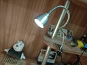 得利来led夹子灯节能小台灯卧室床头灯夹式学习宿舍书桌夹式护眼夹子灯  银色【无极调光】 3W 实拍图
