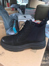 AOSENTU马丁靴男头层牛皮中高帮男靴男鞋潮流时尚雪地靴冬季保暖加绒棉鞋 系带加绒957 42 实拍图