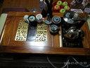 神雕（SHEN DIAO） 茶具非洲黄花梨超特大号茶盘实木茶海红木排水茶托盘功夫茶台 黄花梨富贵四合一套装（全套装） 实拍图