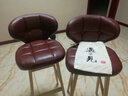 阿雨生活（Aulife） 美式实木创意时尚吧台椅 现代简约欧式复古高脚靠背高吧椅 家用吧台酒吧椅子 78原木架-琥珀棕 实拍图