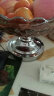 贝鲁斯 欧式水果盘客厅家居装饰品四件套水晶玻璃糖果罐烟灰缸花瓶 银色底座果盘 实拍图