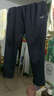 朴祺春秋厚款男士运动裤男款松紧腰加肥加大宽松弹力高腰针织裤卫裤棉 深蓝色 【春秋厚款】 3XL 码2尺7-2尺8腰围 实拍图