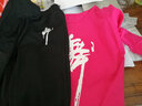 艾舞戈儿童舞蹈服女童秋季练功服拉丁舞服男童形体印花T恤上衣套装 【套装】玫红长袖+长裤 110 (身高110-120cm) 实拍图