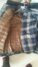 恒源祥长袖纯色衬衫男保暖磨毛格子加绒内里衬衣外套上衣 83158漂白 加绒 43 实拍图